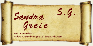 Sandra Grčić vizit kartica